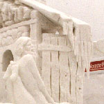 International Snow sculpture Championship of the USA, 'Izba-spa', h=5ì, silver, people choice, 2002,the UsA, Colorado, Brackenridge