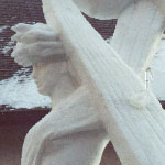 International Snow sculpture simposium, 'Mountain music', h=5,5, gold, people choice, 2004, Italy, San Martino di Castoci