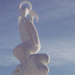 International Snow sculpture Championship of the USA, 'Stairs to the sky', h=5,5ì, gold, 2000, the USA, Colorado, Breckenridge