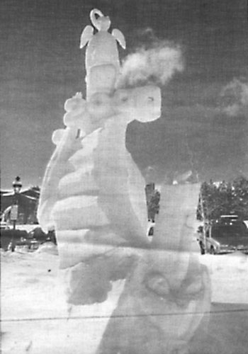 Team Russia, with their entry 'Stairway to Heaven,' captured first place honors at the International Snow Sculpting Championshiops in Breckenridge.